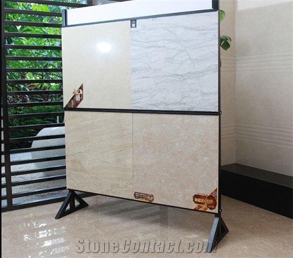 Metal Exhibition Display Racks Slate Display Racks Granite Flower Stands Black-Galaxy-Granite Displays