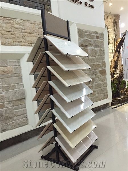 Metal Quartz Display Stand Racks Black-Galaxy-Granite Stand Racks Quartzite Grey Flower Stands White-Marble Display Stands Racks