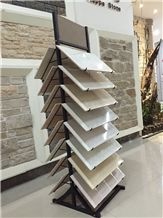 Metal Quartz Display Stand Racks Black-Galaxy-Granite Stand Racks Quartzite Grey Flower Stands White-Marble Display Stands Racks