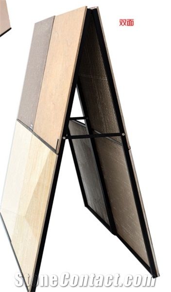Metal Quartz Display Stand Racks Black-Galaxy-Granite Stand Racks Quartzite Stands White-Marble Display Stands Racks Countertops Stand Racks