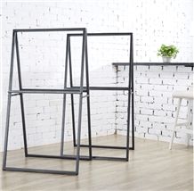 Metal Quartz Sample Board Display Stand Racks Crema Marfil Standard Marble Display Stand Racks Tile Sample Display Racks Brazil-Granite Display Stand Racks