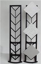 Metal Quartz Sample Board Display Stand Racks Granite Sample Board Display Stand Racks White-Marble Display Stands