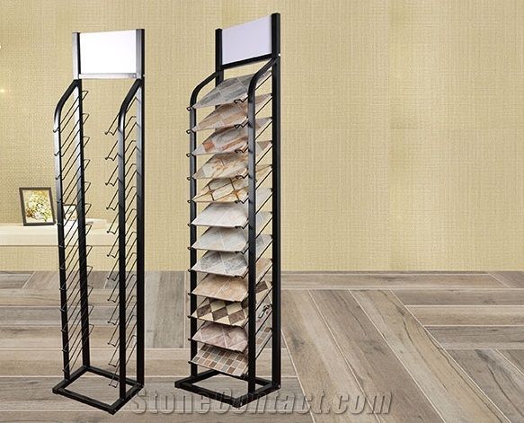 Metal Quartz Sample Board Display Stand Racks Tile Slate Displays Sandstone Exhibition Racks Tile Exhibition Displays Limestone Onyx Exhibition Stands