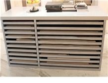 Metal Racks Beige Flower Racks Quartzite-Slabs Displays Crema Marfil Standard Marble Display Stand Racks White-Marble Display Stands
