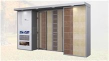 Metal Racks Beige Flower Racks Quartzite-Slabs Displays Floor Displays Onyx Displays Slate Display Racks Beige-Marble Stand Racks