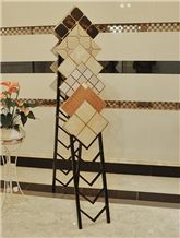 Metal Tile Display Stand Racks Limestone Shelf Marble Displays White-Onyx Displays White-Marble Displays Standard Travertine Racks