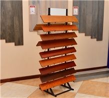 Metal Tile Display Stand Racks Quartzite-Slabs Displays Landscaping Stand Racks Ceramic Display Racks Black-Galaxy-Granite Display Racks Marble Displays