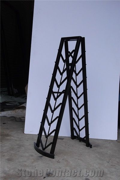 Metal Tile Waterfall Display Stand Racks White-Onyx Displays Ganite-Tiles Racks Nepal-Marble Stands Sandstone Racks Quartzite-Slabs Displays