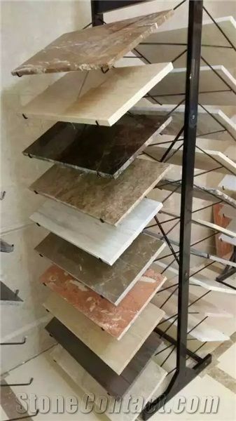 Metal Tile Waterfall Exhibition Display Racks Ceramic Display Racks Quartz Sample Board Display Stands Ceramic Tile Shelf Countertops Displays