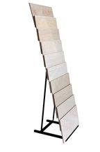 Mosaic Rack Tile Displays Ceramic Display Racks Onyx Display Racks Slab Display Stands Crema Marfil Standard Marble Displays Basalt Stands