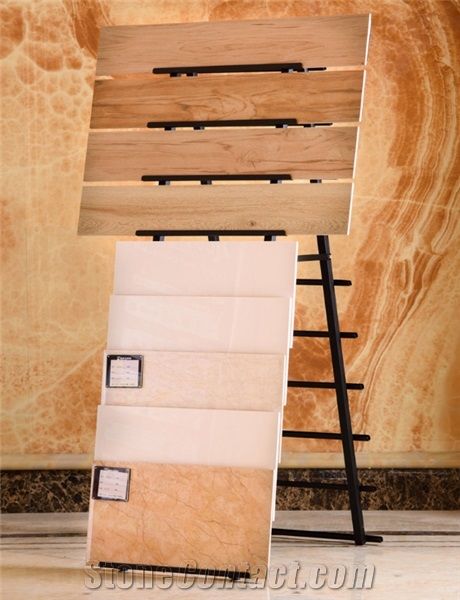 Mosaic Rack Tile Displays Ceramic Display Racks Slab Display Stands Ceramic Tile Shelf Crema Marfil Standard Marble Displays Basalt Stands