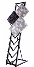 Mosaic Stand Racks Black-Galaxy-Granite Displays White-Marble Display Stands Granite Stands Ceramic Tile Retailers White-Onyx Tile Displays