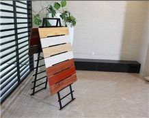Mosaic Stand Racks Granite Waterfall Stands Limestone Shelf Quartz Sample Board Waterfall Display Stands Sandstone Racks Tile Display Cases Beige-Marble Racks