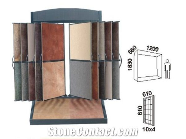 Mosaic Stand Racks Sandstone Exhibition Racks Black-Galaxy-Granite Displays White-Marble Display Stands Countertops Displays Crema Marfil Standard Marble Stands
