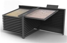 Mosaic Tile Displays Granite Flower Stands Beige Flower Stands Black-Granite China Display Racks Grey-Marble Stand Racks Granite Sample Displays