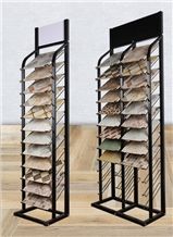 Mosaic Tile Displays Slate Display Boards Granite Stands Ceramic Display Shelves Quartz Sample Board Display Stands White-Marble Display Racks