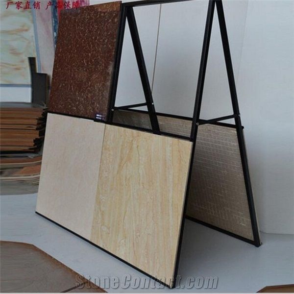 Rotating Ceramic Tile Display Metal Floor Ceramic Racks Rotating Tile Sample Stands Metal Floor Ceramic Racks for Ceramic Marble Granite Limestone Quartz Mosaic Building Materials