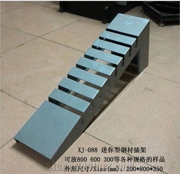 Sample Board Display Countertop Display Racks Sample Board Slab Metal Spinning Stone Stands Wing Metal Display Racks Stands for Granite Marble Quartz Mosaic Limestone Building Materials
