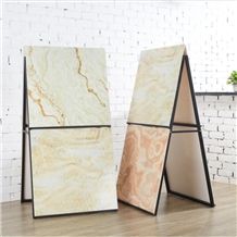 Sandstone Display Stand Racks Ceramic Tile Shelf Crema-Marfil Stands White-Onyx Tile Displays Sandstone Displays