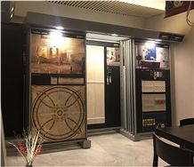 Sandstone Displays Tile Display Racks Quartz Display Stands Black-Galaxy-Granite Display Racks Mosaic Stands Labradorite Display Racks