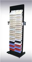 Showroom Flooring Horizonal Sliding Marble Ceramic Tile Display Stand Desktop Quartz Stone Acrylic Displays Stands Quartz Stone and Marble Sample Display Rack