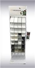 Showroom Flooring Horizonal Sliding Marble Ceramic Tile Display Stand Desktop Quartz Stone Acrylic Displays Stands Tile Sample Display Stand Manufacturer