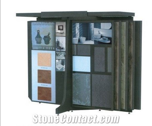 Showroom Flooring Horizonal Sliding Marble Ceramic Tile Display Stand Quartz Stone Sink Displays and Granite Rack Marble and Granite Stone Display Stand