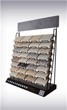 Simplified Style Marble Slab Display Rack Quartz Stone Table Display Stand Tower Acrylic Desktop Quartz Stone Displays Stands Quartz Stone and Marble Sample Display Rack