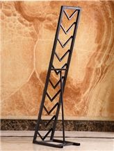 Slab Display Stands Beige Flower Stands Slab Display Racks Sample Board Display Racks Ceramic Tile Shelf Quartz-Stone Display Rack Stands