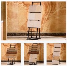 Steel Flooring Tile Display Stand Wing Tile Sample Board Display Metal Floor Tile Display Frame Spinning Ceramic Tile Stands for Ceramic Marble Granite Limestone