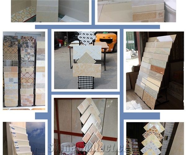 Stone Display Stands Show Stands Racks Display Sample Board Display Metal Rotating Stone Racks for Granite Marble Quartz Mosaic Limestone Building Materials