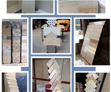 Stone Display Stands Show Stands Racks Display Sample Board Display Metal Rotating Stone Racks for Granite Marble Quartz Mosaic Limestone Building Materials