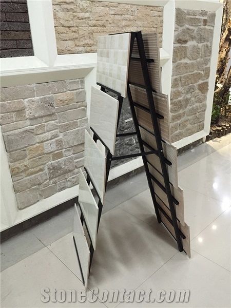 Stone Sample Display Racks Ganite-Tiles Stand Racks Crema-Marfil Displays Limestone Stands Laminate Flooring Display Stands Granite Display Stands