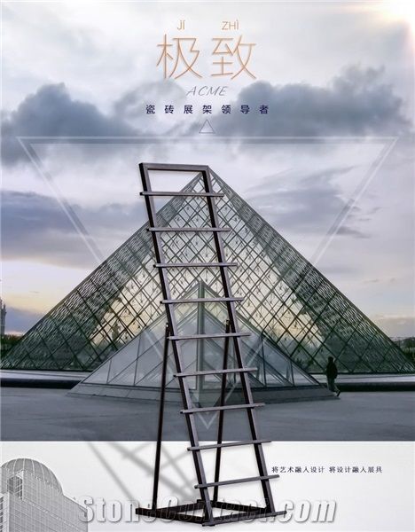 Stone Shelf Metal Floor Ceramic Tile Display Frame Spinning Tile Sample Racks Gravel Rake for Ceramic Marble Granite Limestone Quartz Mosaic Building Materials