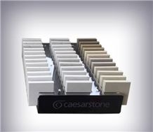 Stone Slabs Display Racks/Marble and Granite Tile Display Racks/Stone Slabs Storage Rack Promotional Floor Sample Display Rack with Logo Printed Corian Quartz Stone Metal Display Material for Exhibit