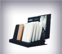 Stone Slabs Display Racks/Marble and Granite Tile Display Racks/Stone Slabs Storage Rack Promotional Floor Sample Display Rack with Logo Printed Counter Display Shelf