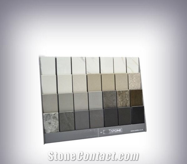 Stone Slabs Display Racks/Marble and Granite Tile Display Racks/Stone Slabs Storage Rack Promotional Floor Sample Display Rack with Logo Printed Metal Counter Display Shelf