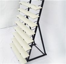 Tile Display Rack Sample Board Tile Slab Display Shelf Countertop Display Racks Floor Waterfall Display Rack for Granite Marble Quartz Mosaic Limestone Building Materials
