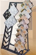 Tile Display Racks Beige Flower Stands Metal Display Racks Ganite-Tiles Display Racks Slab Display Stands