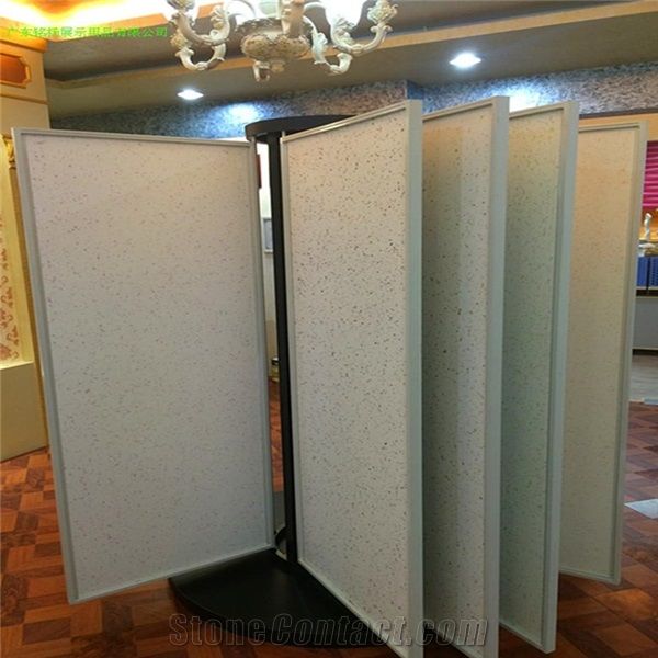 White-Onyx Displays Quartzite-Slabs Stands Blue-Marble Display Racks Crema-Marfil Displays
