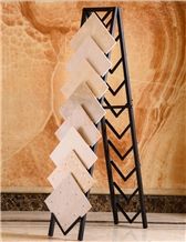 White-Onyx Tile Displays Green-Marble Displays Mosaic Stand Racks Granite Stands Limestone Shelf Quartzite-Slabs Artificial Displays
