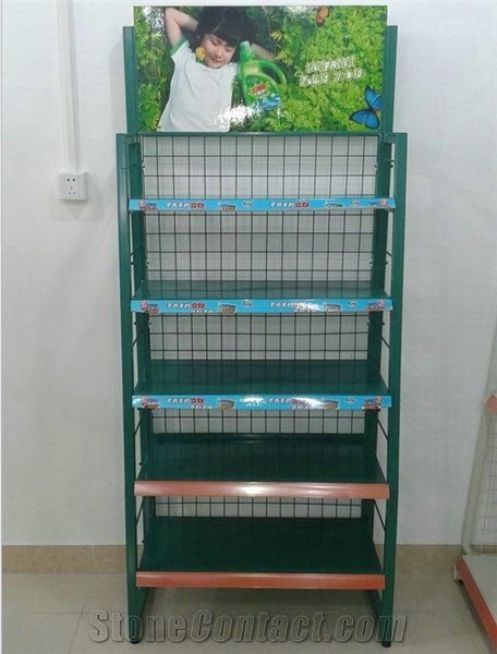 Wing Floor Rotating Metal Waterfall Tile Display Stands Racks