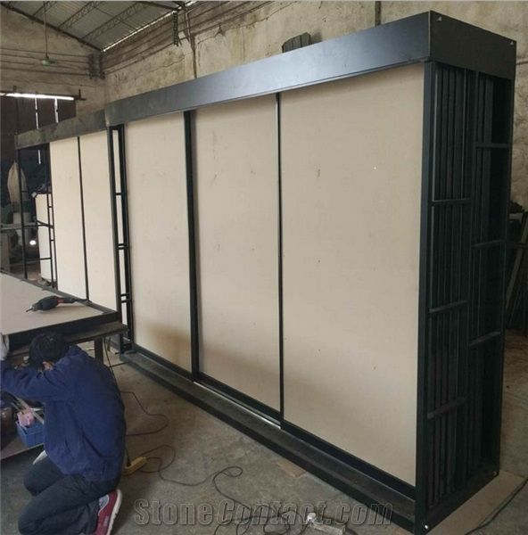 Wing Tile Sample Stands Metal Floor Ceramic Tile Display Frame Spinning Tile Sample Stands for Ceramic Marble Granite Limestone Quartz Mosaic Building Materials
