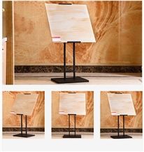 Wing Tile Sample Stands Rotating Tile Sample Shelf Metal Floor Ceramic Tile Display Stands Metal Showroom Tile Display for Ceramic Marble Granite Limestone