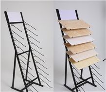 Wood Floor Tile Display Stand Metal Basalt Waterfall Display Racks Granite Sample Board Display Stand Racks White-Marble Display Stands Sandstone Exhibition Racks