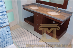 Azul Macauba Bath Tops,Azul De Macauba,Azzurro Macaubas/Blue/Brazil/Polished/Vanity Tops, Backsplash,Bathroom Worktops