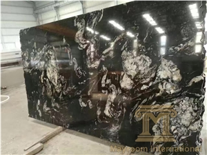 Beautiful Matrix Titanium(Rough Grain),Cosmic Black Titanium,Titanium Mc Granite,Titanium Black,Polished, Slabs,Brazil,Black,Kitchen Counter Tops, Wall Application