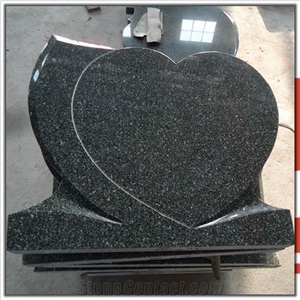 Beida Dark Green Granite Polished Tombstone