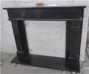 Big Discount Nero Assoluto Granite Indian Black Granite Fireplace Mantel
