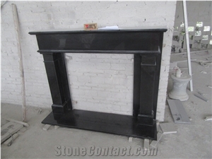 Big Discount Nero Assoluto Granite Indian Black Granite Fireplace Mantel